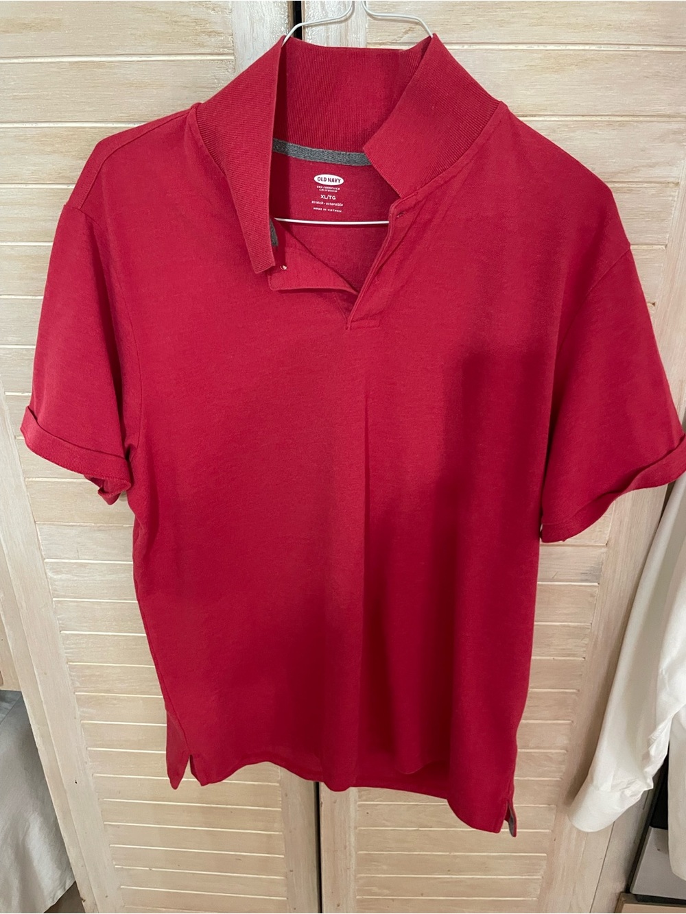 Old Navy Red Men's all cotton short sleeve Polo Shirt